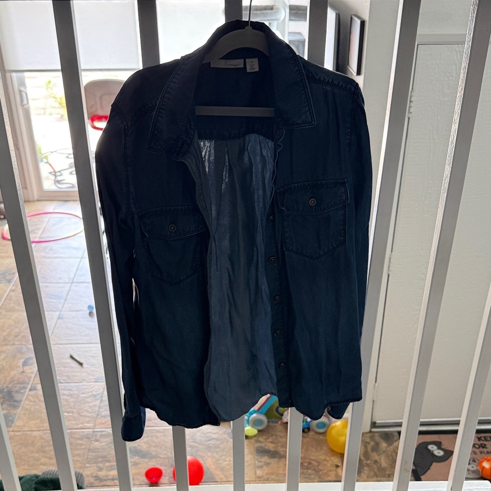 Halogen Navy Blue Shirt Jacket